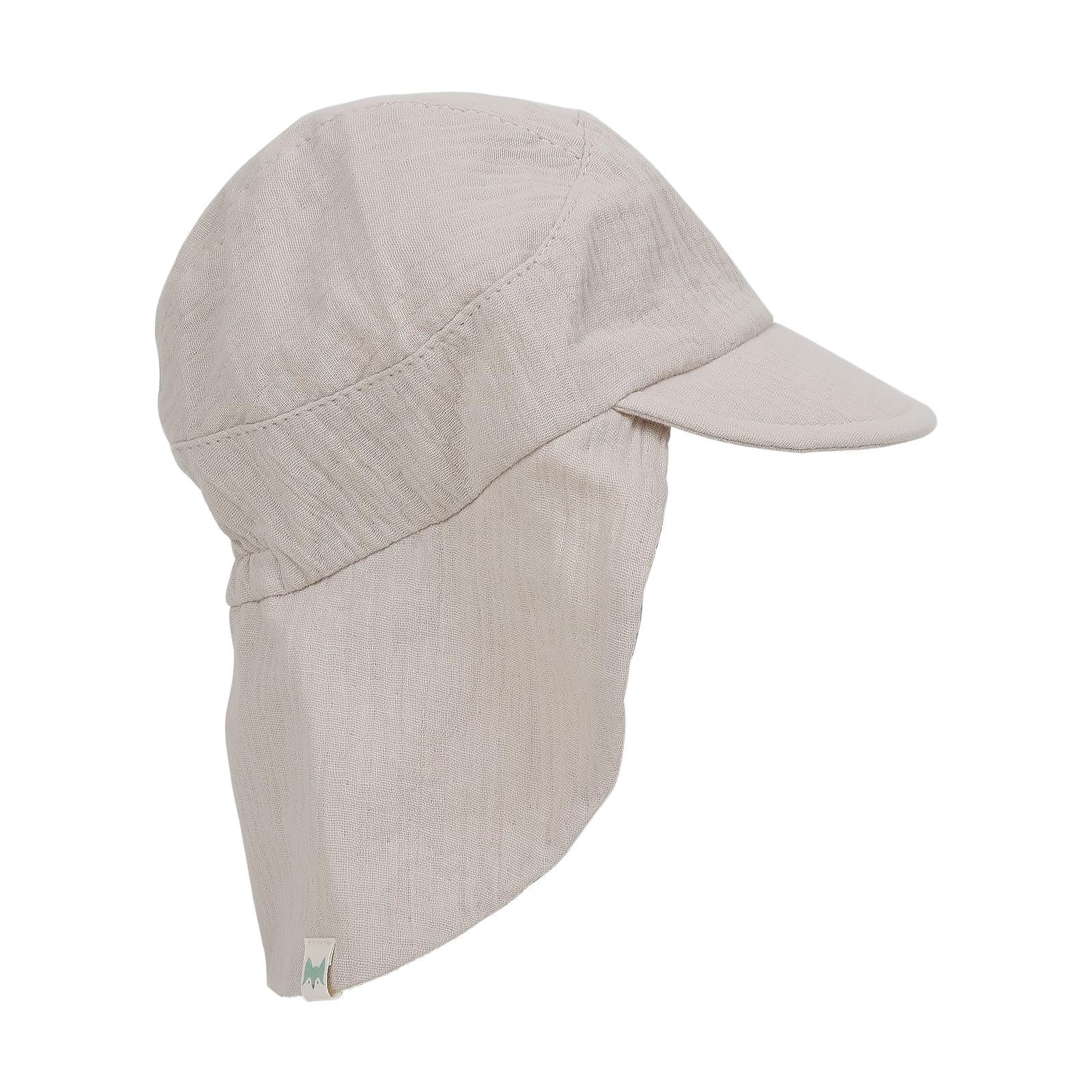 Cappello da sole in mussola con protezione per collo e orecchie, protezione UV (UPF 50+), per neonati e bambini, unisex