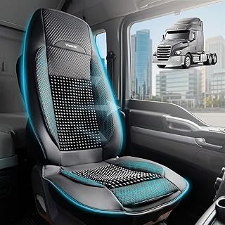 Semi Truck Beaded Seat Covers Cooling Car Seat Cushion Back Support Anti-Slip