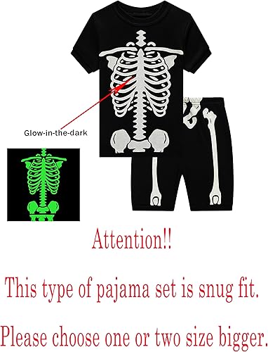 Miniatura 2 de Conjuntos de pijamas cortos de verano para niños grandes y pequeños, 100% algodón