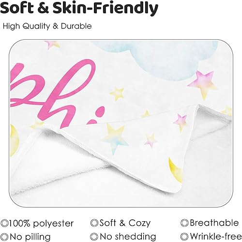Miniatura 85 de Artsadd Personalized Baby Blanket for Girls Boys, Custom Baby Blankets with Name Customized Throw Blanket for Kids Newborn Baby Shower Birthday Gifts