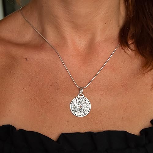 Miniatura 3 de 925 Sterling Silver Lucky Coin Necklace - Feng Shui Pendant Charm - Attracting Money Good Luck Amulet Medallion - Ancient Magic Chinese Fortune