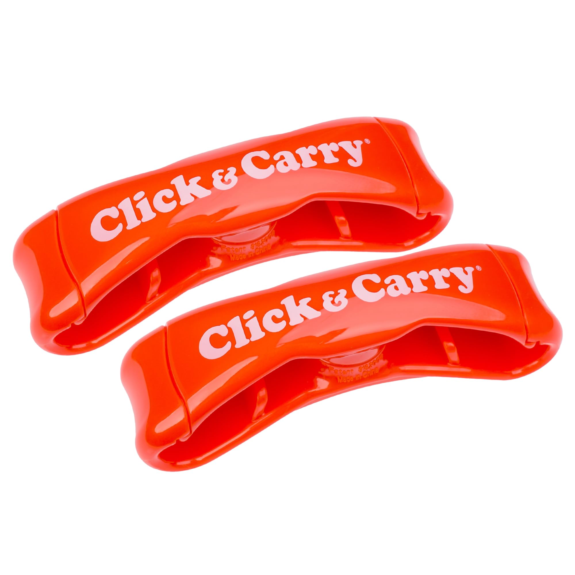 Click & Carry Red Grocery Bag Carrier with Soft Cushion Grip. Use as a Hands Free Grocery Bag Carrier, Plastic Bag Holder, Sports Gear Carrier & More. Click and Carry with Ease