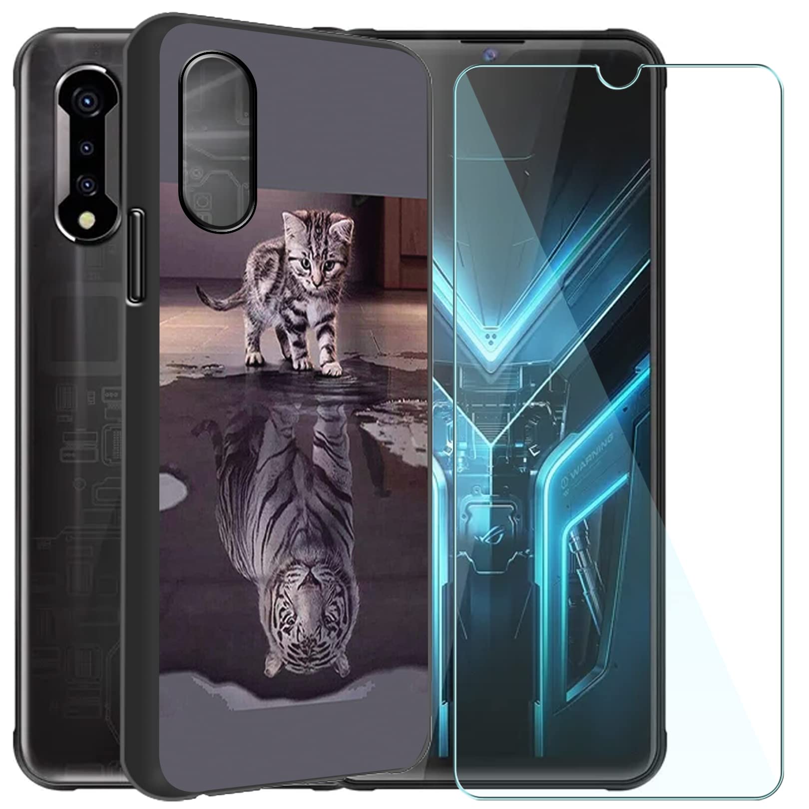 HGJTF Cover per Cubot X70 (6.58) con 2 X Pellicola Vetro Temperato