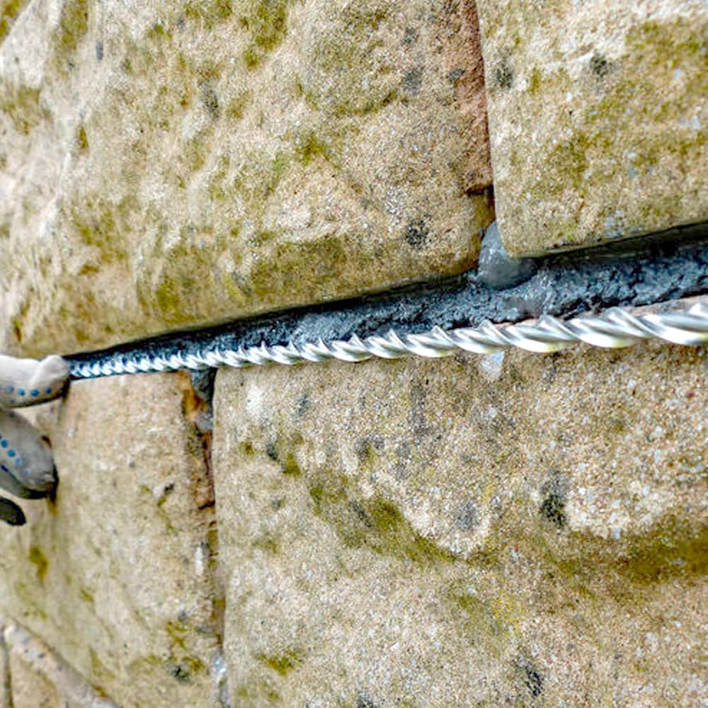 Varilla helicoidal acero inox 304 (ø 8mm) - Barra de 1 m de largo. Alta resistencia para refuerzo de estructuras de hormigón, piedra, ladrillo…