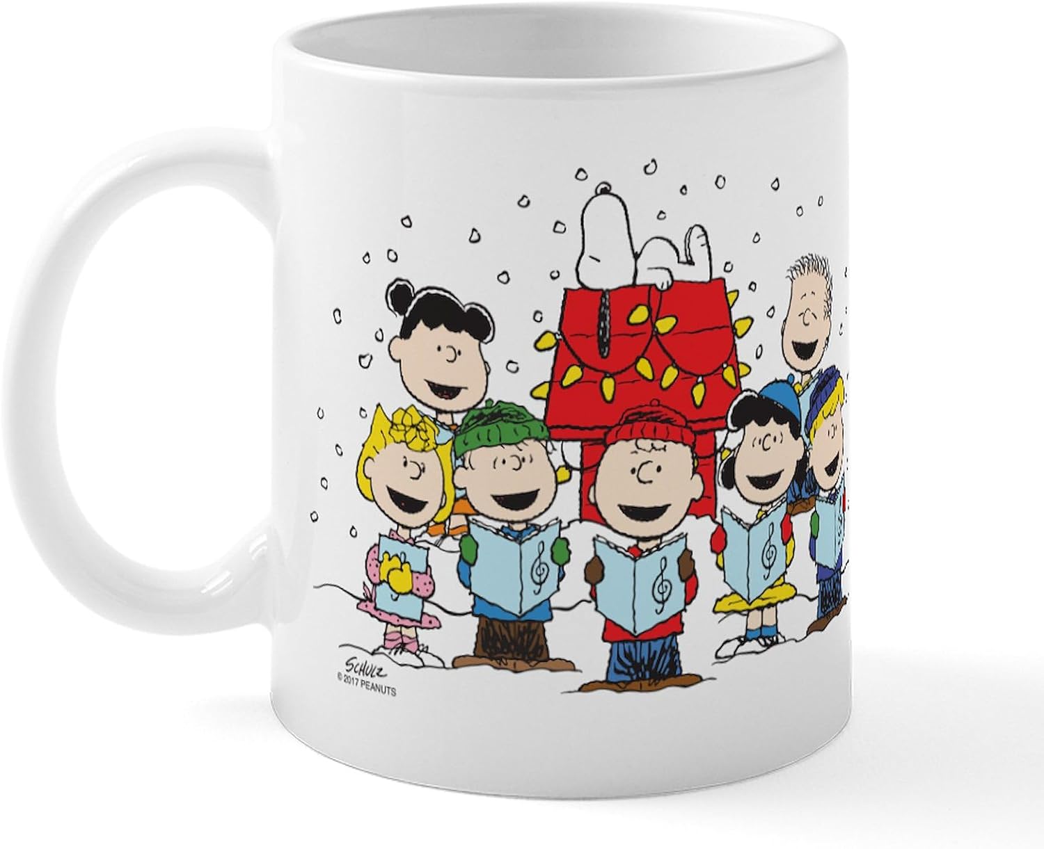 CafePress Peanuts Gang Christmas 11 oz (325 ml) Ceramic Coffee Mug