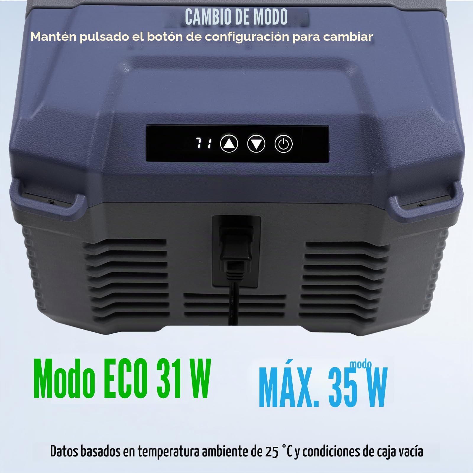 VEVOR Nevera de Compresión Portátil 9 L Mini Nevera para Coche 12/24V DC y 100-240V AC Caja Enfriadora de Zona Única Temperatura Ajustable de -20°C a 20°C para Camión Barco Casa Camping