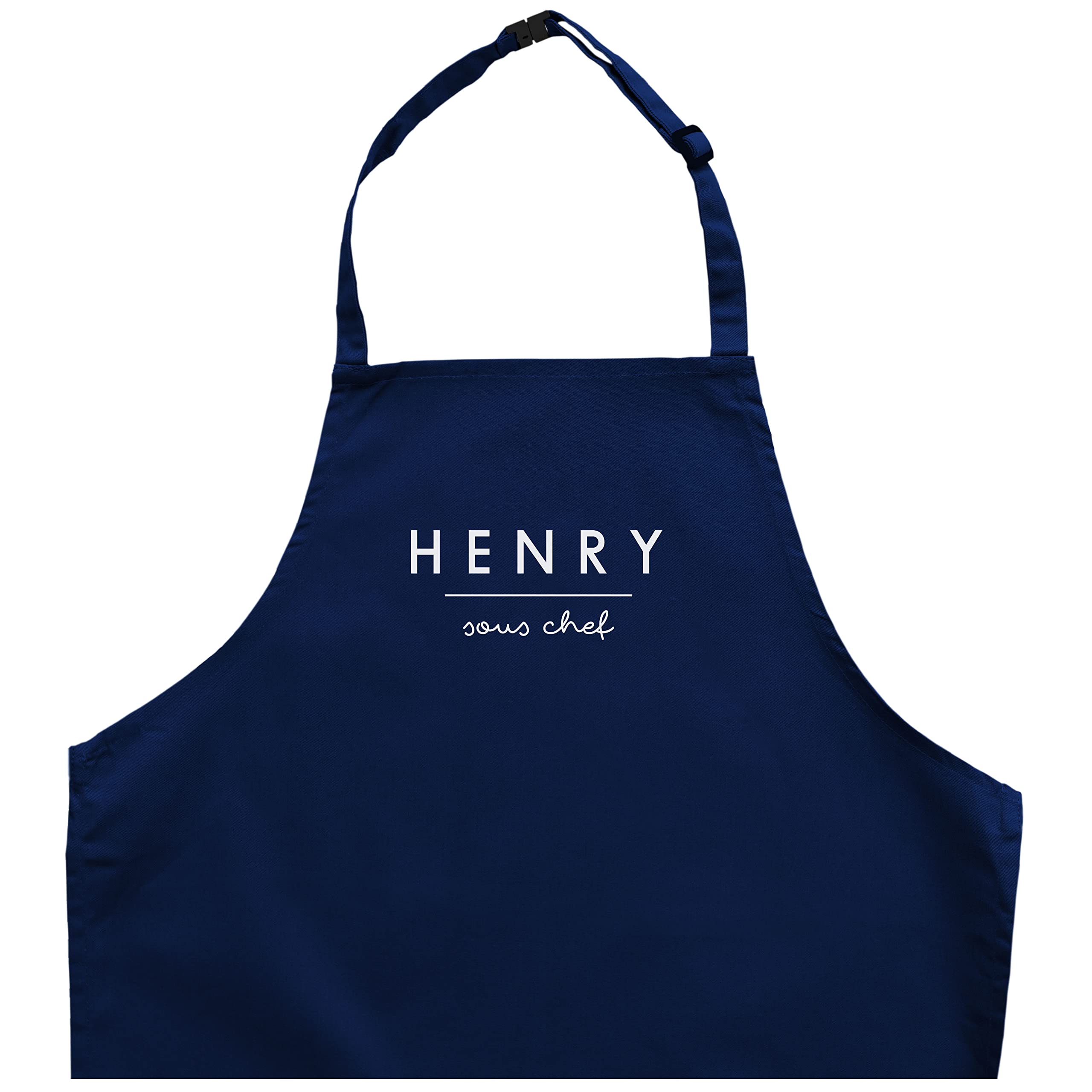 Stickerscape Navy Personalised Sous Chef Apron (Child) (, Infant)