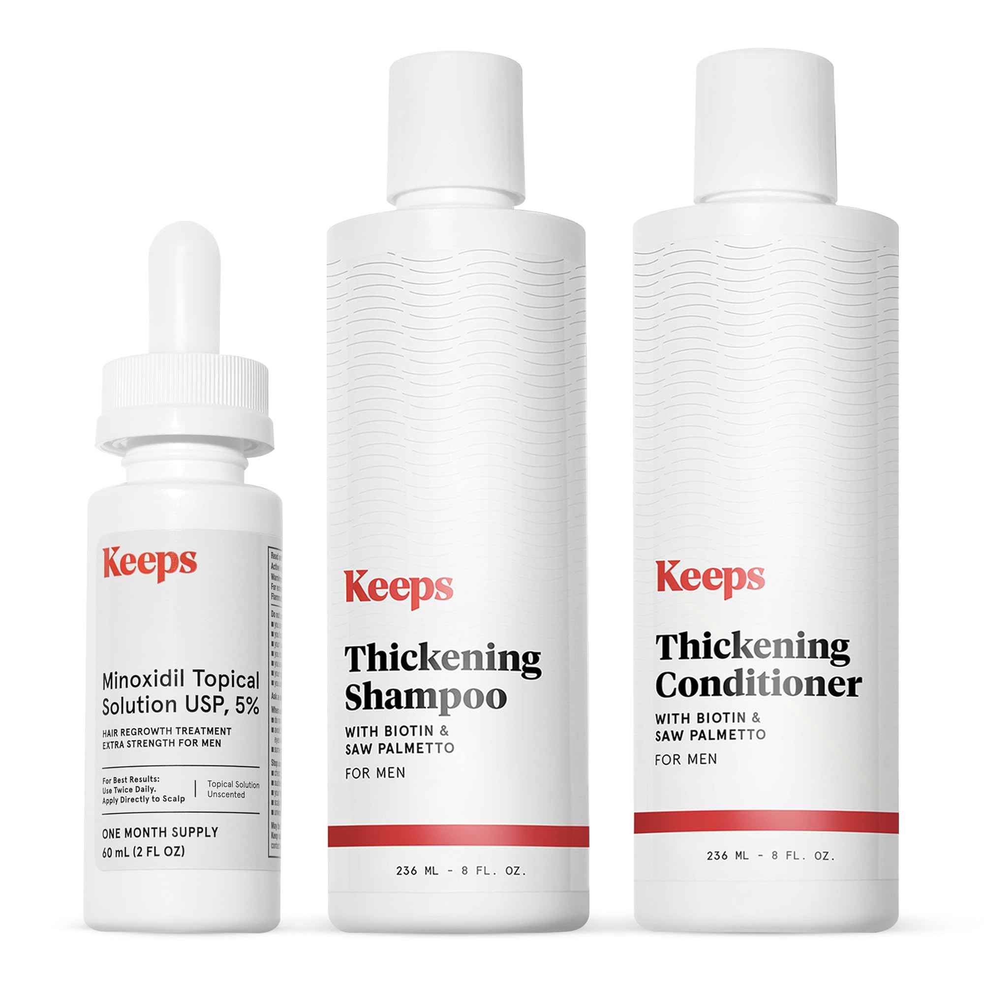 Keeps Minoxidil Topical Hair Growth Solution Hair Thickening Shampoo Conditioner Set