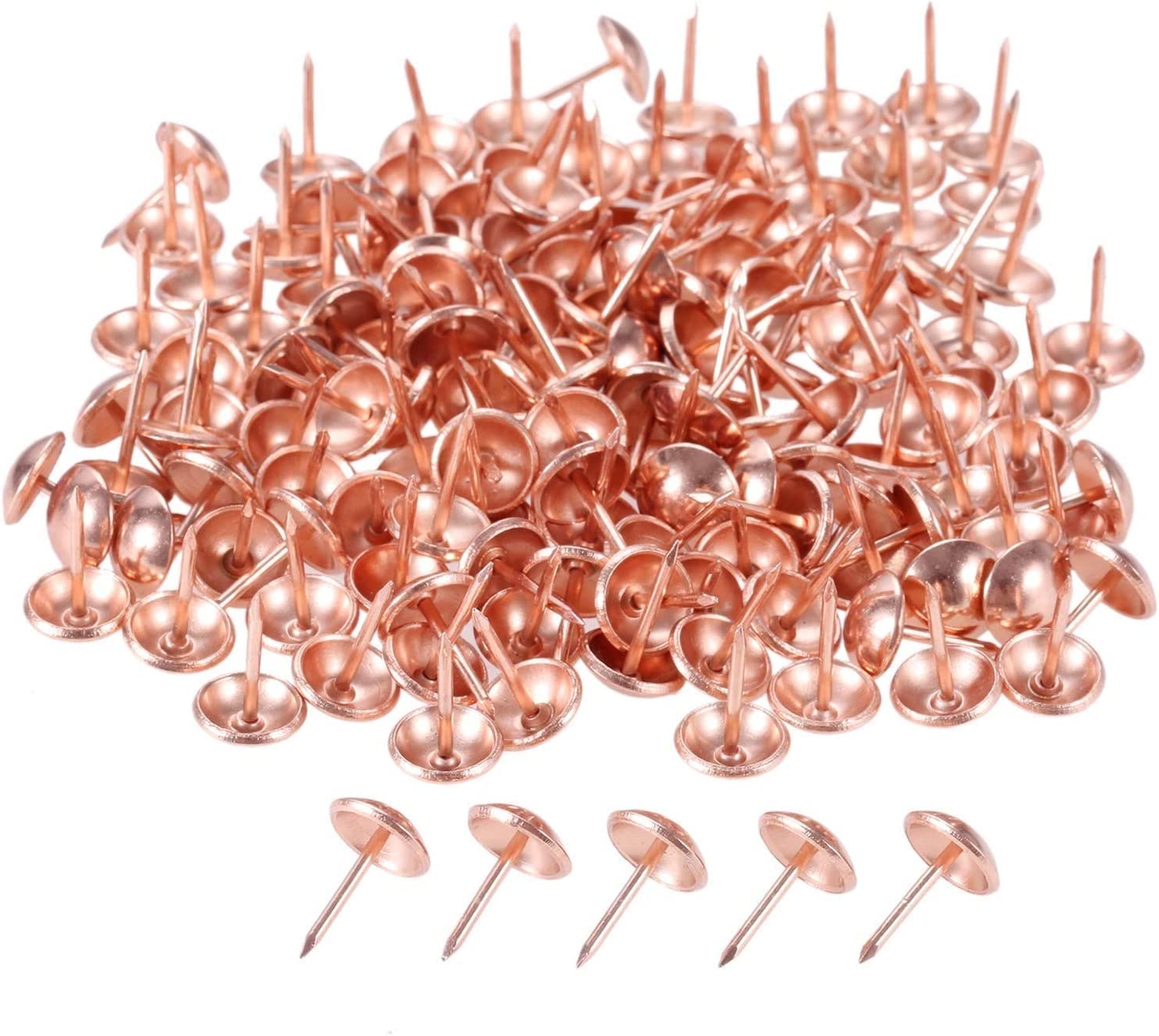 200 szt. Różowe złoto metalowa biżuteria pudełko pudełko bęben sofa szpilki ćwieki drzwi zapięcie 11 * 11 11 * 17mm nadaje się do biura szkolnego(11x17mm)
