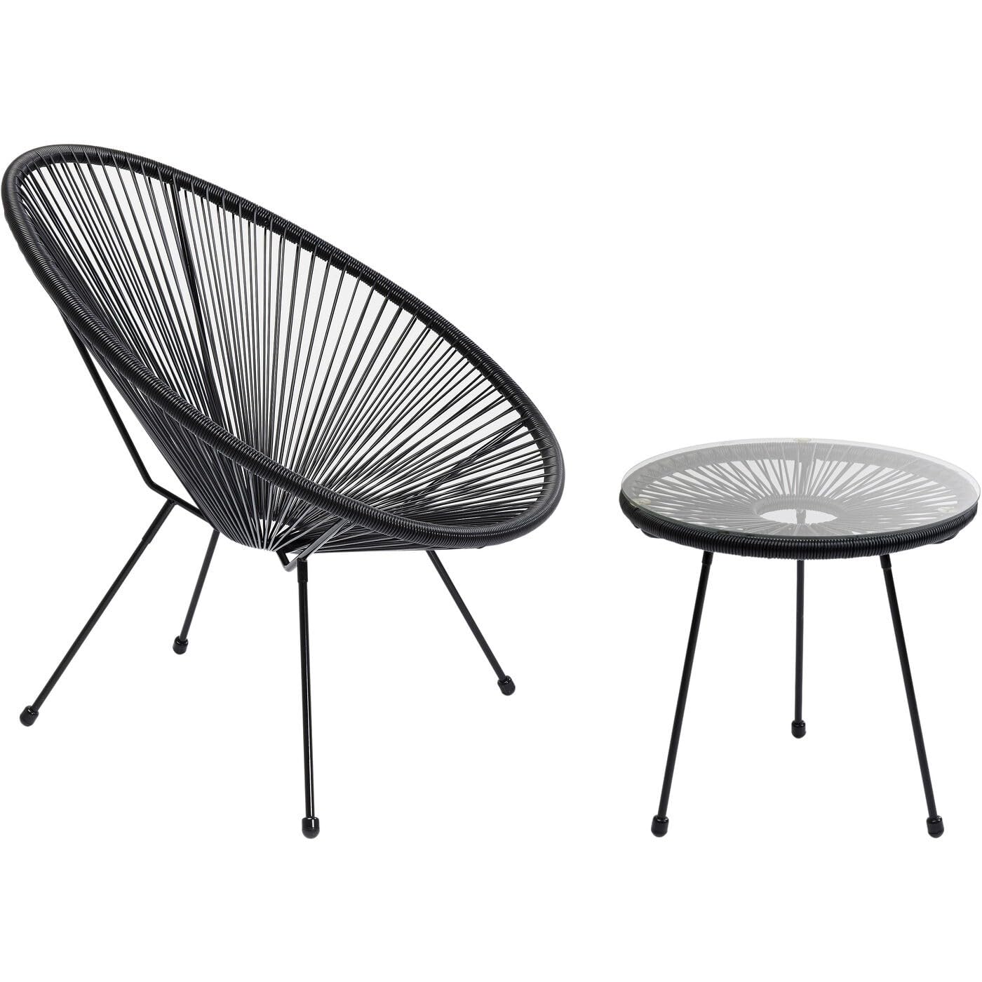 Kare Salon de Jardin Acapulco Noir Design
