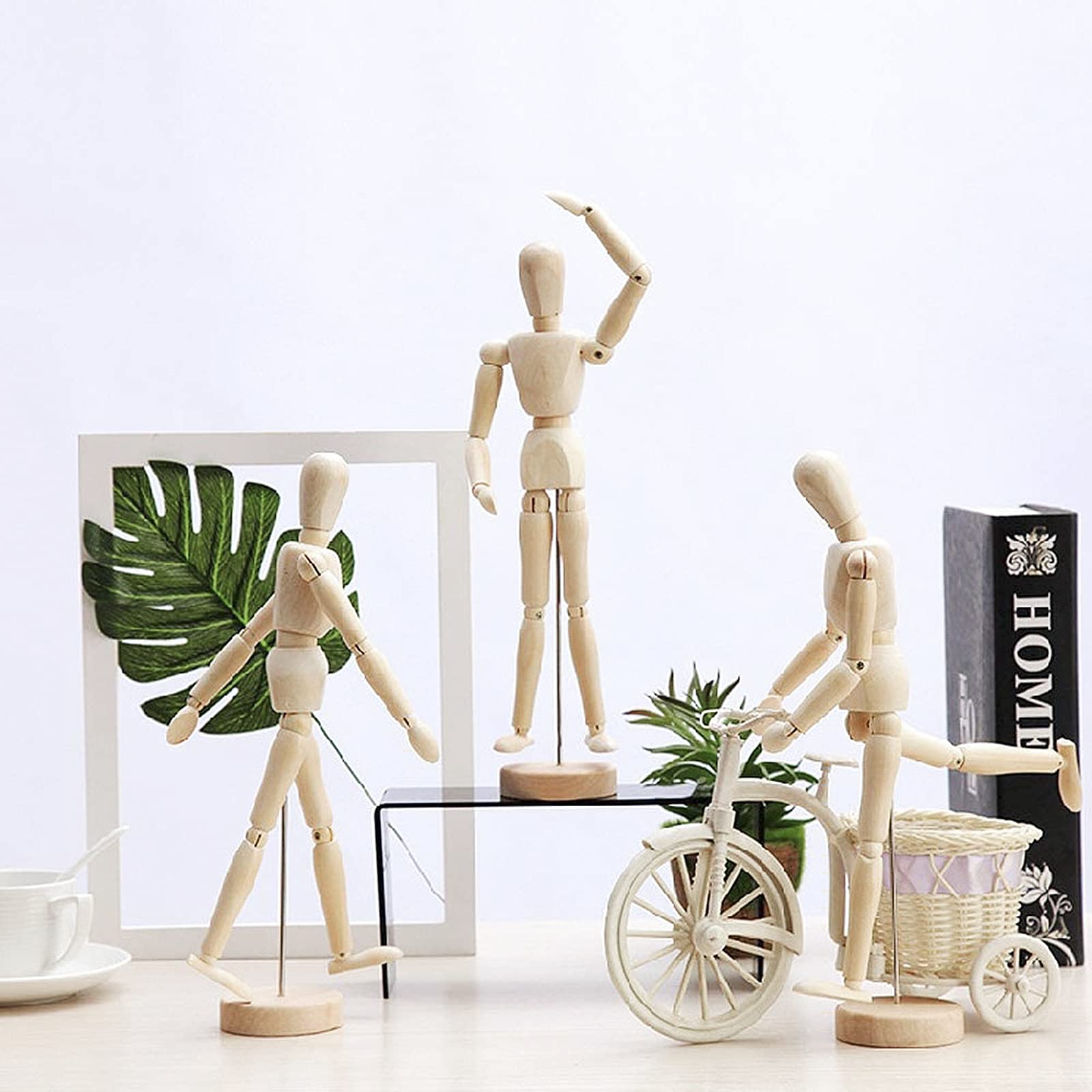 12 Inch Artist Drawing Wooden Manikin Mannequin with Flexible Joints Human Figure Artist Figure Doll Model Perfect Painting and Drawing Aid Artist Sketch Drawing Model for Art Home Decoration - Image 3