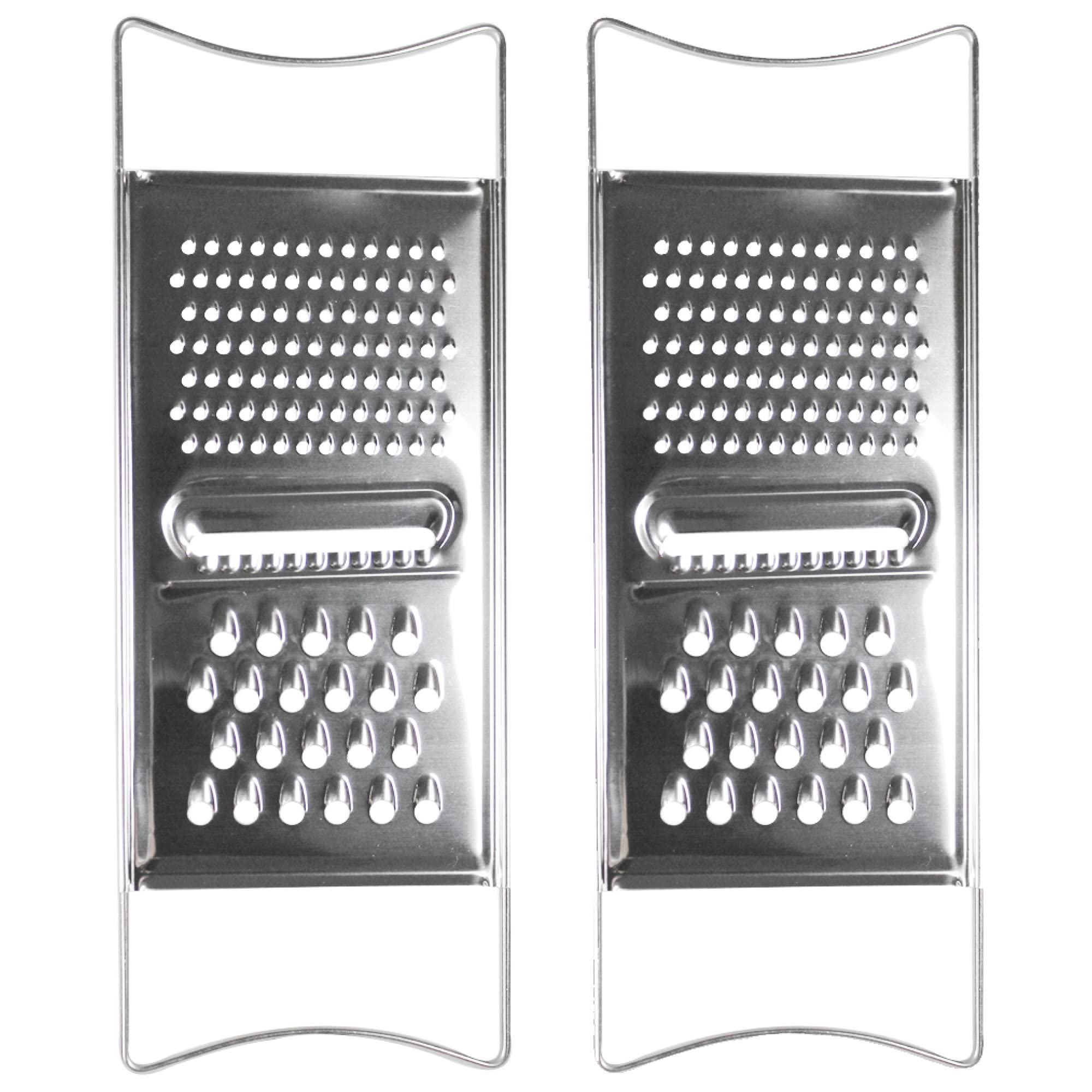 com-four® Tarka do warzyw/surówek ze stali nierdzewnej, uniwersalna tarka z różnymi powierzchniami tarcia (01 sztuka – płaska tarka)