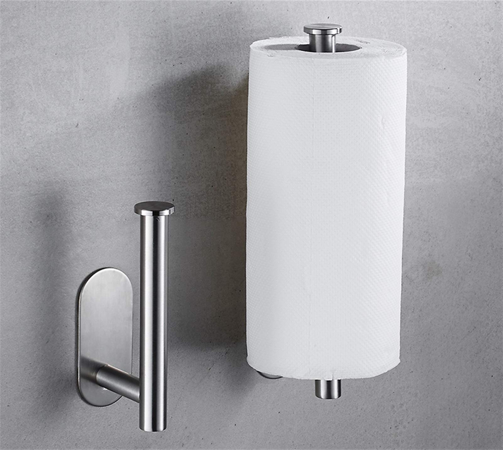 KFGISD, Kitchen Roll Paper Accessories Wall-mounted Stainless Steel Bathroom Tissue Hanger Beautiful Appearance,Toilet Roll Holders(Simple)