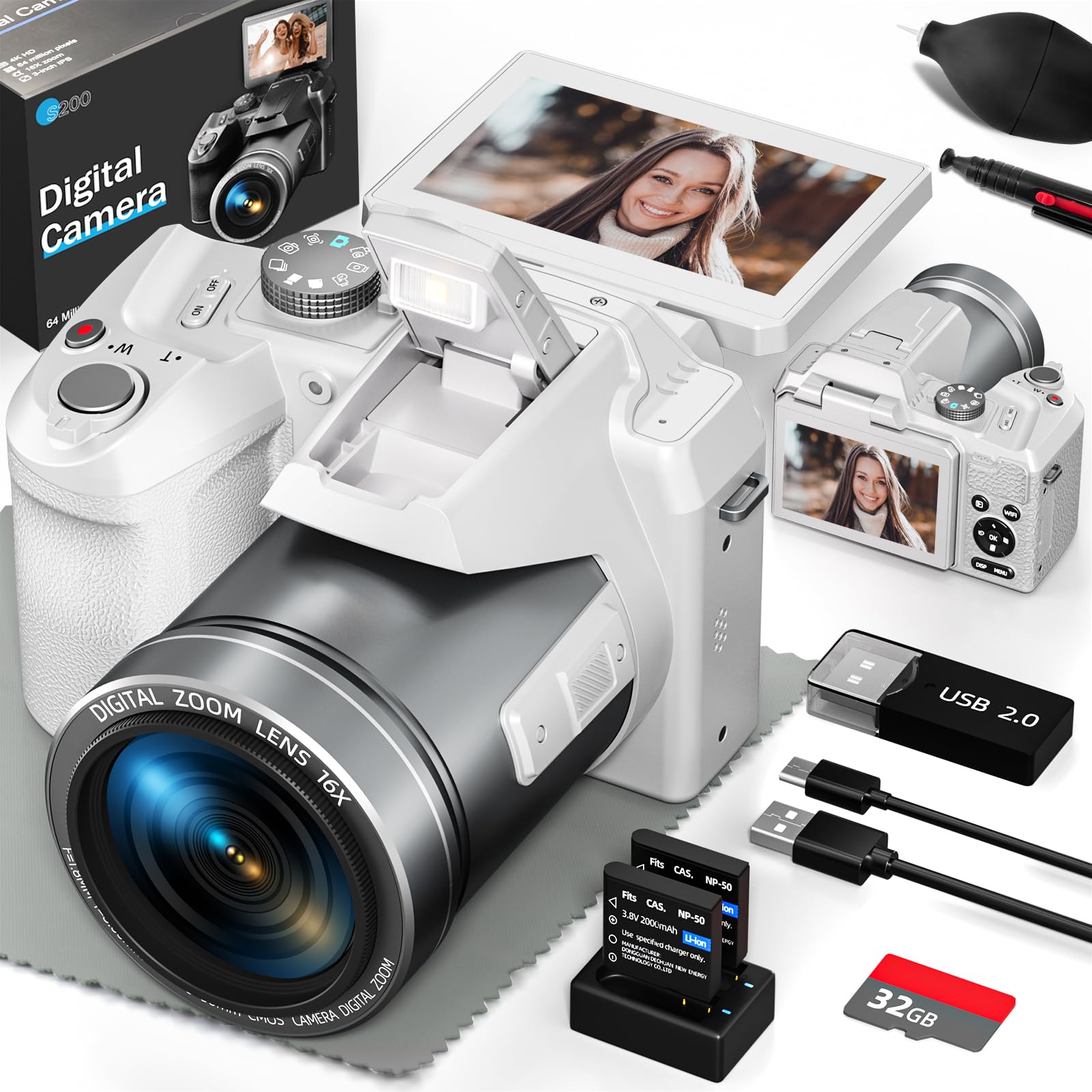 Snapklik.com : 64MP 5K Digital Camera For Photography, Vlogging Cameras ...