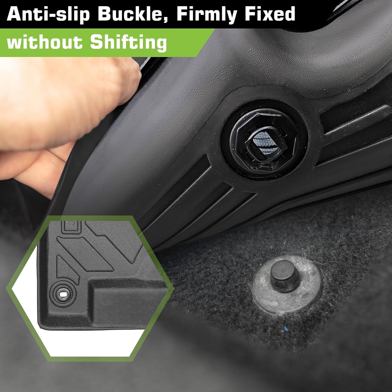 Floor Mats for Acura MDX 7 Seats 2014-2021 (Only for 7 Seat, Not for Hybrid Models, 6-Seat Models and Type S Advance), TPE Waterproof Non-Slip All Weather Protection Custom, Floor Mats & Cargo Liner - Image 4