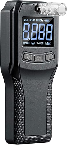 Alcoholímetro, Probador de Alcohol de Aliento de Grado Profesional de Precisión de Celda de Combustible Sensor Digital Alcoholímetro de Alcohol