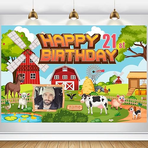 Miniatura 8 de Cartel personalizado de decoración de cumpleaños número 21 con tema de oro rosa - Cartel de tela personalizado para suministros de fiesta de