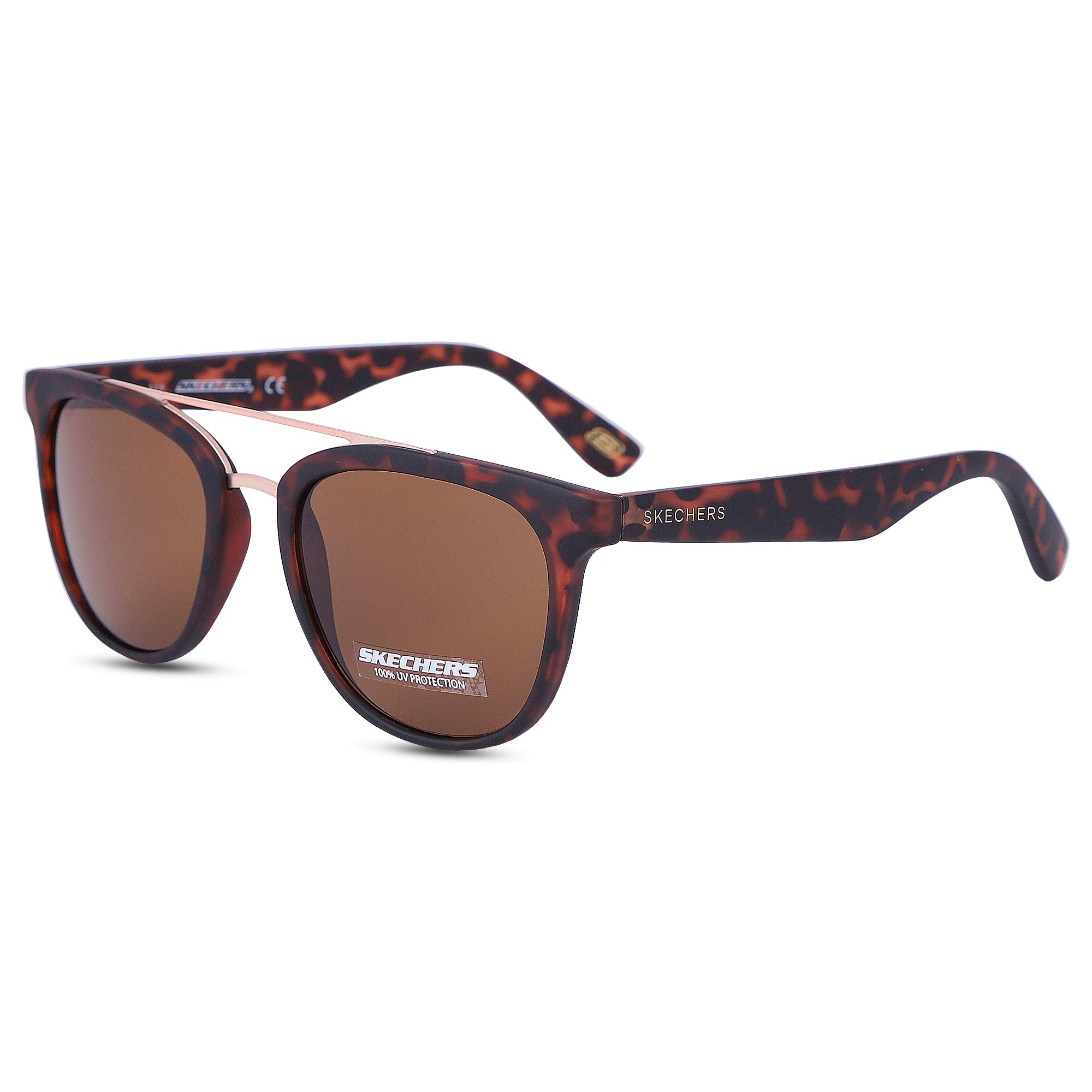 skechers Unisex Uv Protected Brown Geometric Full Rim Square Sunglasses For Men And Women - Se6029 52 mm-picture-10