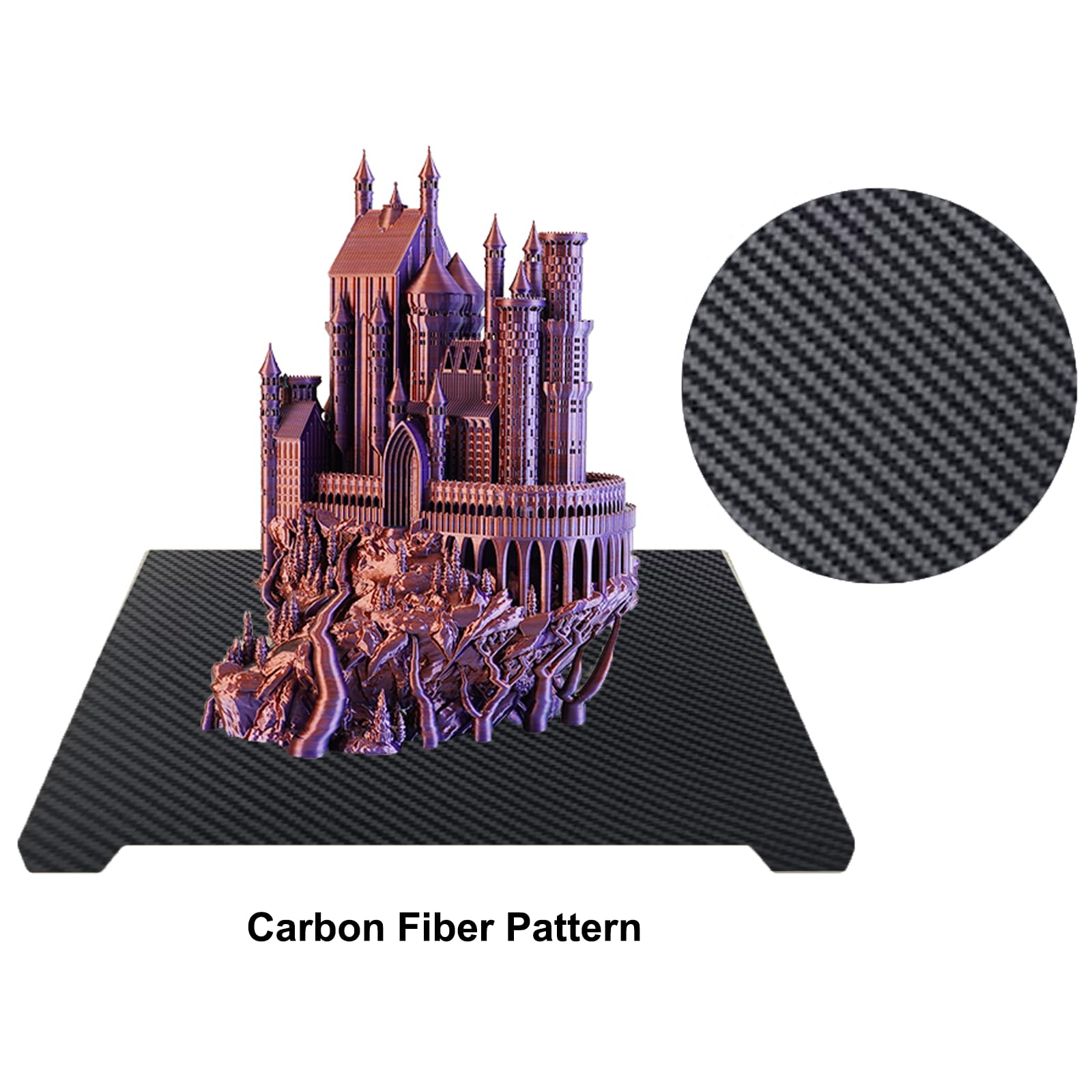Plaque Impression 3D PEO+PET Double Face Texturée 235x235 Mm – Acier Ressort Creality