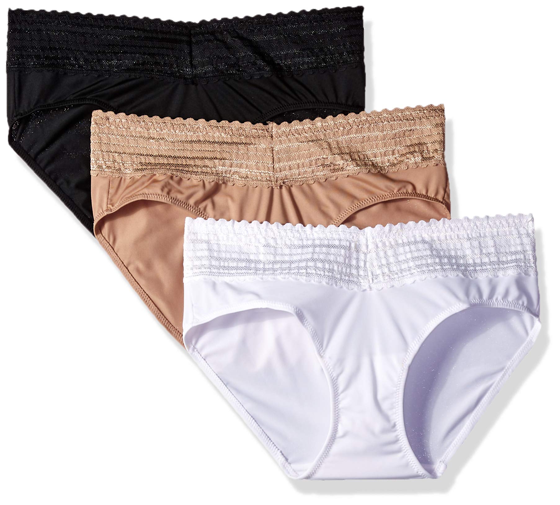 Warners womens No Pinching No Problems Dig-free Comfort Waist With Lace Cotton Hi-cut Rt2091p