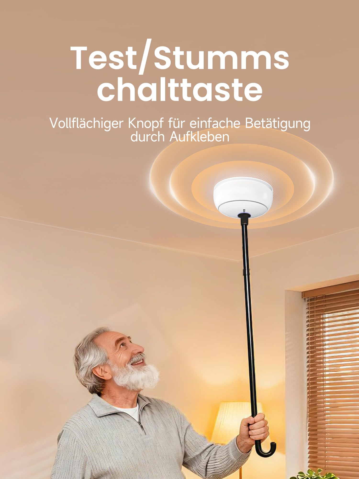 Heiman Smart Rauchmelder 12er Set mit Gateway, 10 Jahre Batterie, Q-Label & EN 14604, Funkrauchmelder vernetzbar mit Magnethalterung, Smart Home Rauchwärmelder für großes Haus, Weiß