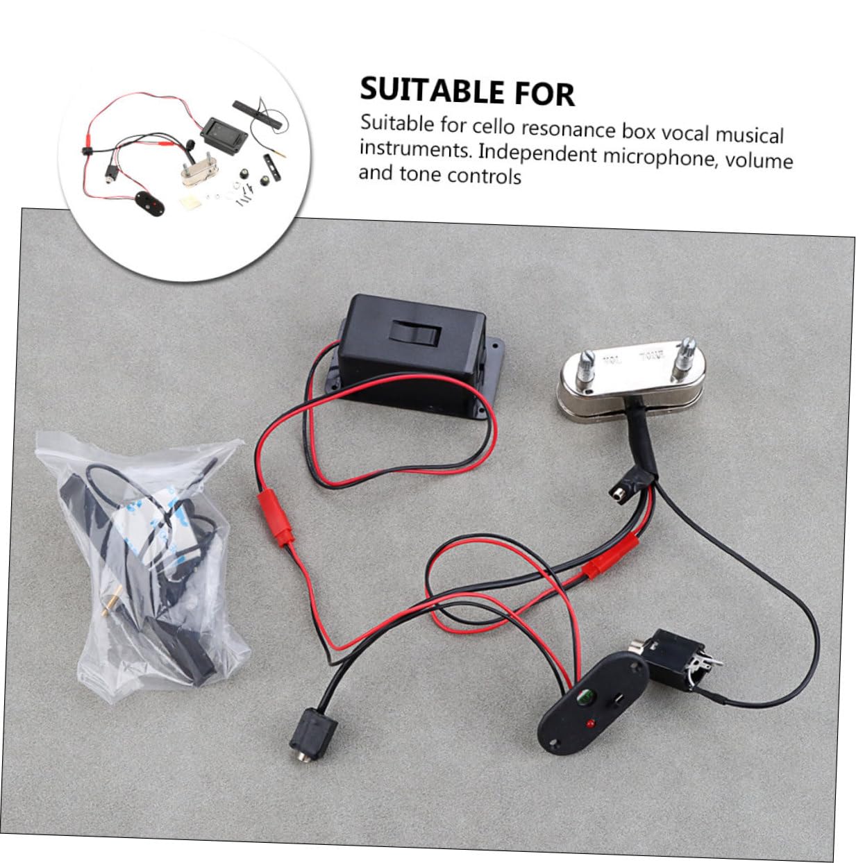 Abaodam 1set Pickup Acustico Con Preamp e Controllo Eq Amplifica Suono Del Tuo Strumento Musicale Per Performance Live e Registrazioni
