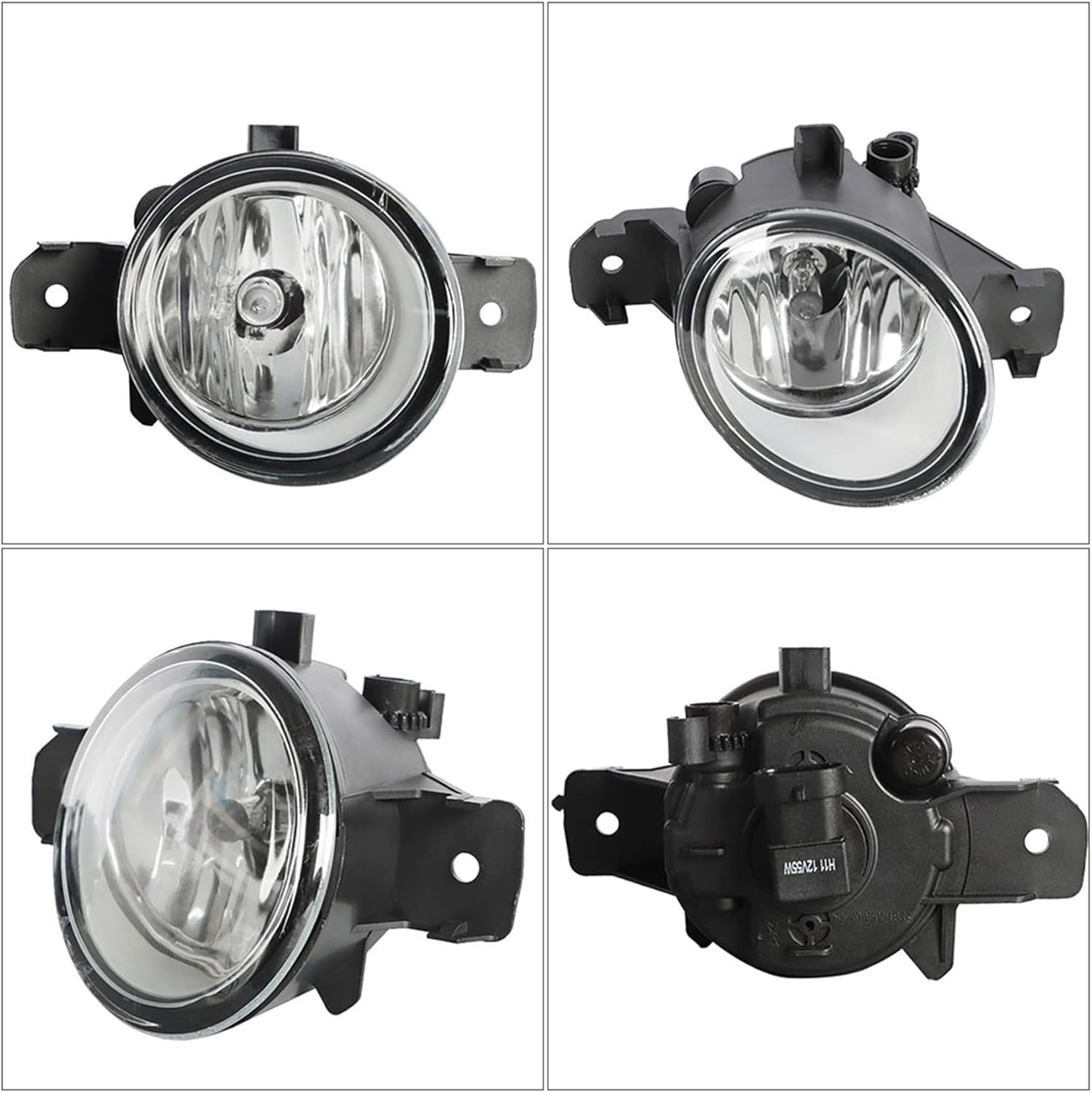 munirater 2-Pack Clear Lens Bumper Fog Light Lamps Assembly w/Bezel + Switch Kit Replacement for Pathfinder 2013-2016