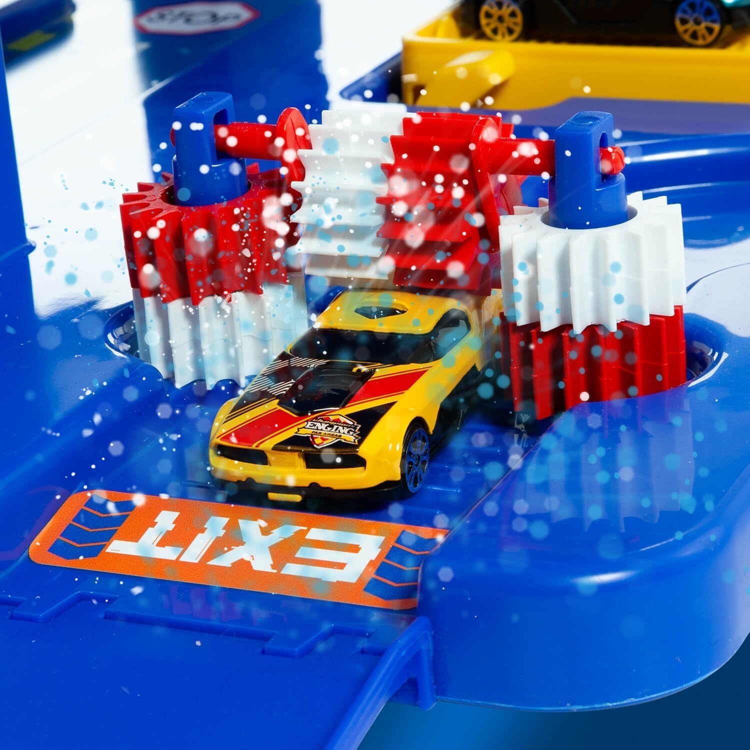 MOLTO | 6 piante parcheggi per bambini con garage, rampe, lavanderia, ascensore, stazione di benzina e area unta | Include 10 auto | Giocattoli educativi per bambini | + 3 anni