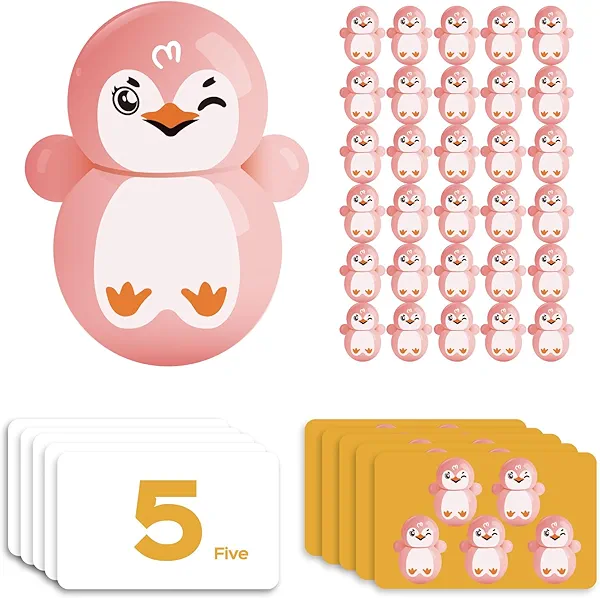 Educational Toys for Kids, 50PCS Math Education Toys for Boys Girls Mini Tumbler Bulk Toys, Self-righting Doll Toys Classroom Rewards Math Party Favors