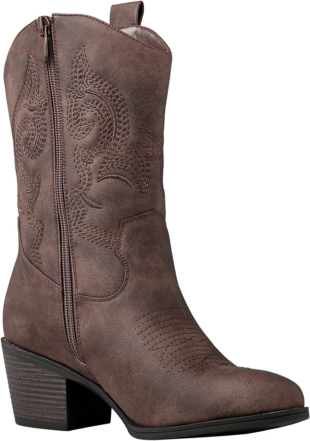 GLOBALWIN Cowboy Boots for Women, Mid-Calf Western Style