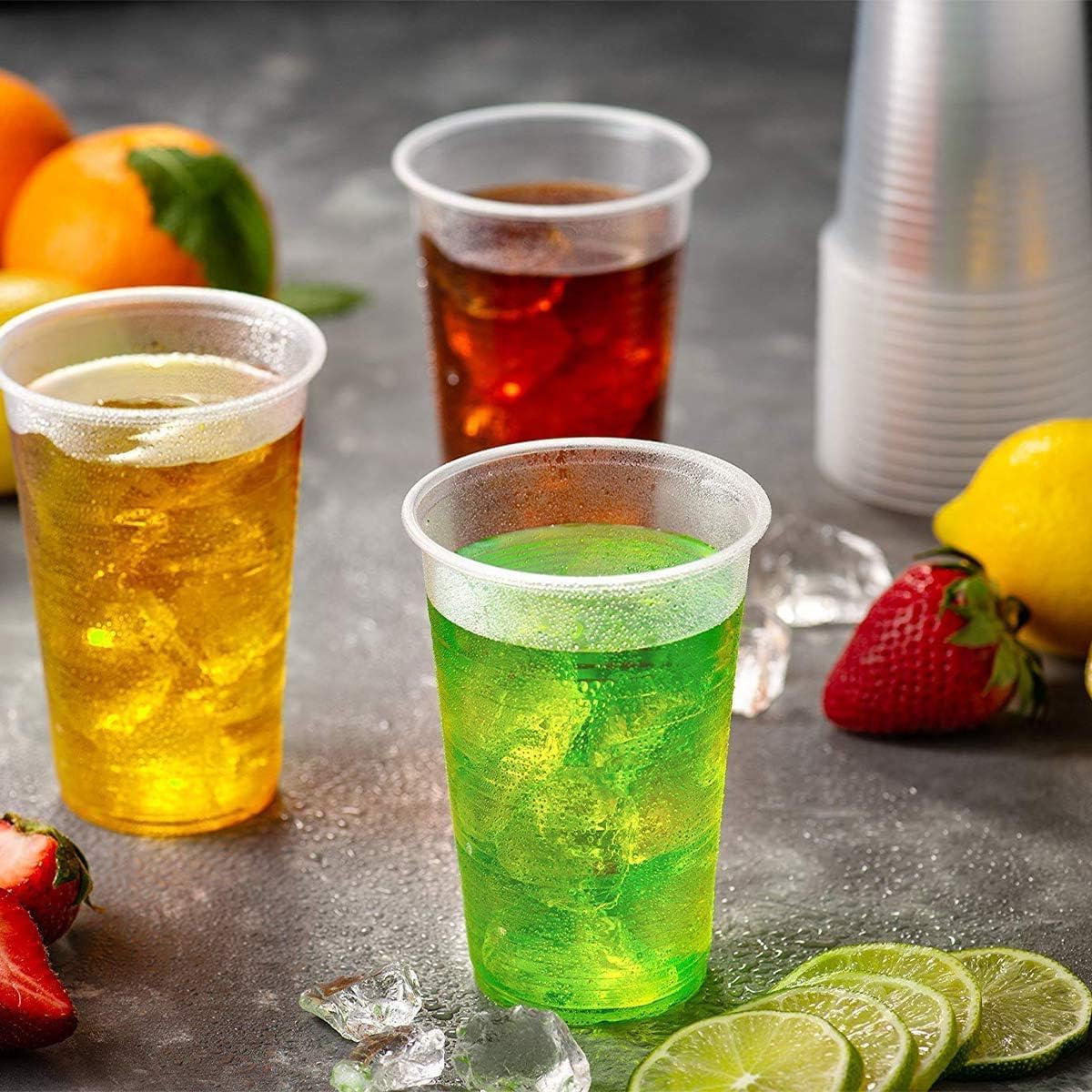 Genérico 500 Vasos de Plástico - Envio 24 h - 200 ml - 500 uds Desechables de Polipropileno - Ideal para Fiestas, Cumpleaños, Festivales, Oficinas o Navidad (500) - 200 ml