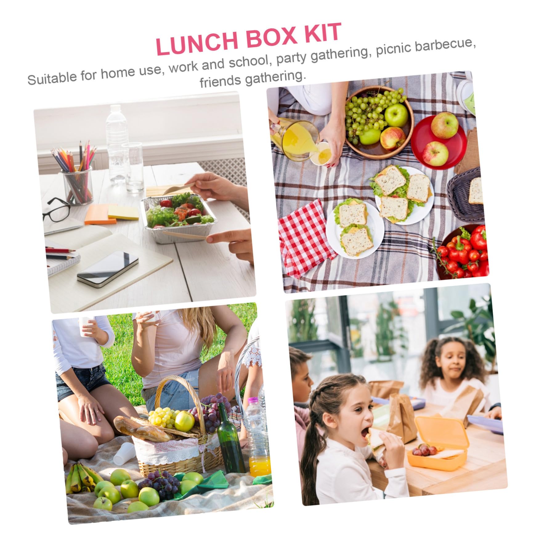 BESTYASH Contenitore Bento Box Isolato Portatile per Pranzo Scatola Divisa Creativa Chiusura Ermetica Contenitore Alimenti Pratico per Studenti e Ufficio