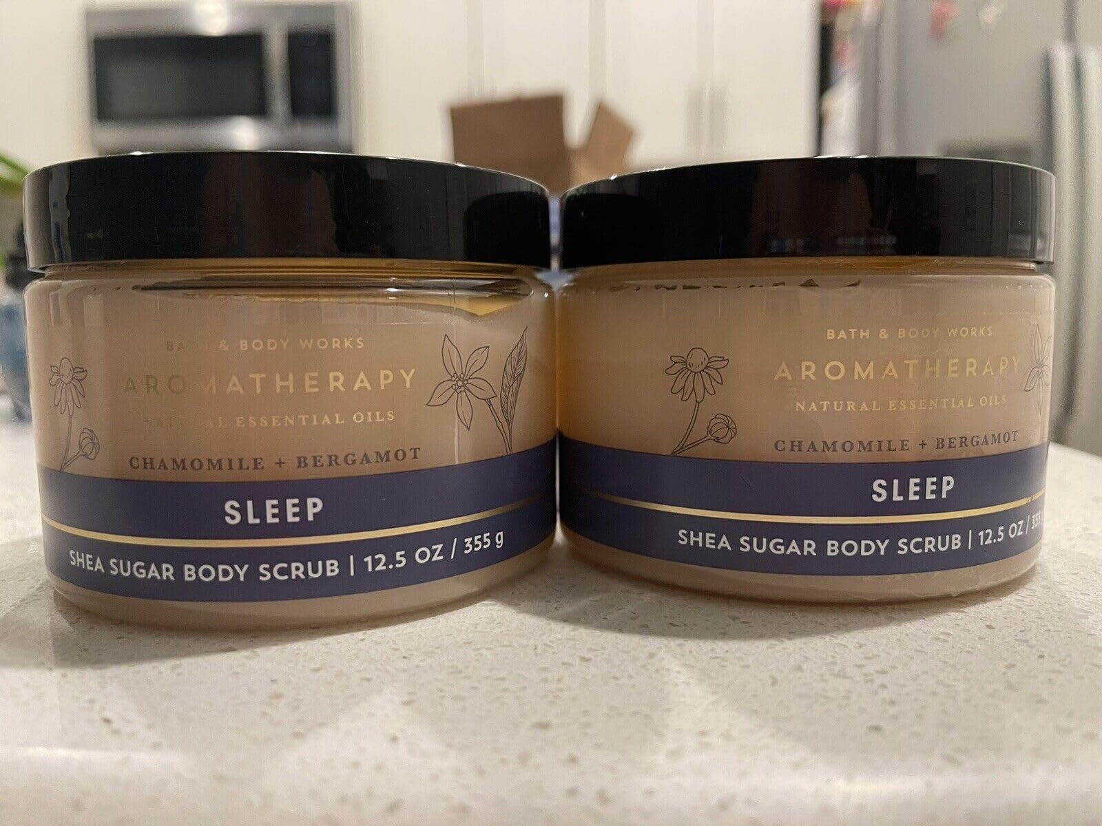 2 Aromatherapy Sleep Chamomile Bergamot Sugar Scrub bath body 12.5oz