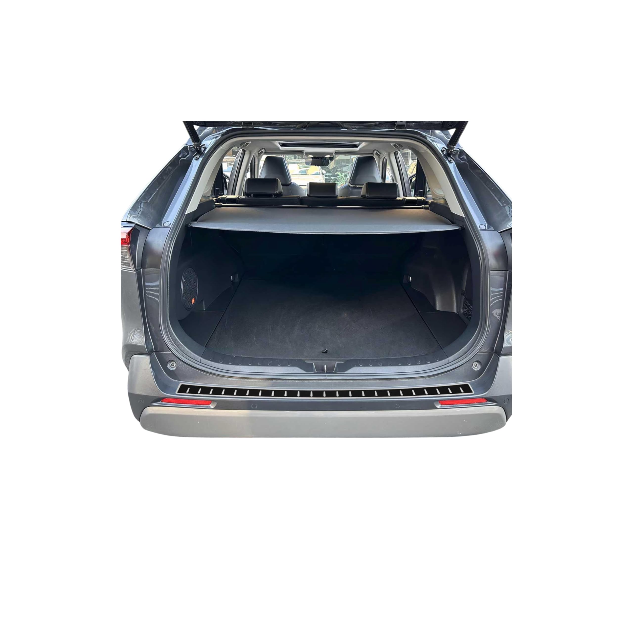 OMAC Rear Bumper Sill Cover Guard for Toyota RAV4 2019-2025 S.Steel Carbon Foiled