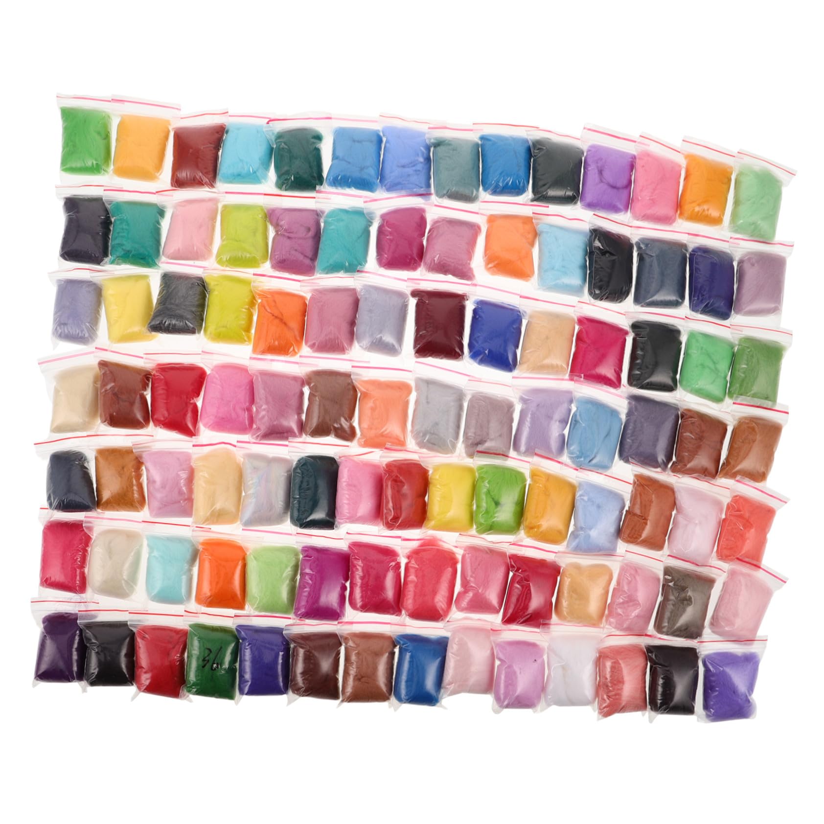 100piezas Fieltro de Lana Material de Gramos para Profesionales Principiantes Manualidades de Arte Creativo Aguja de Fieltro de Lana de Colores