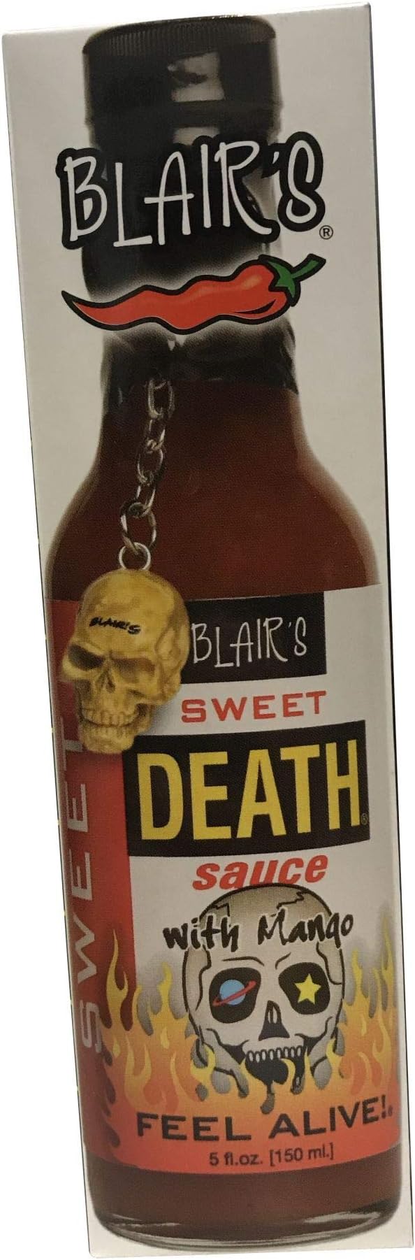 Blair's Sweet Death Sauce with Mango & Skull Key Chain 5 oz, 1 Bottle