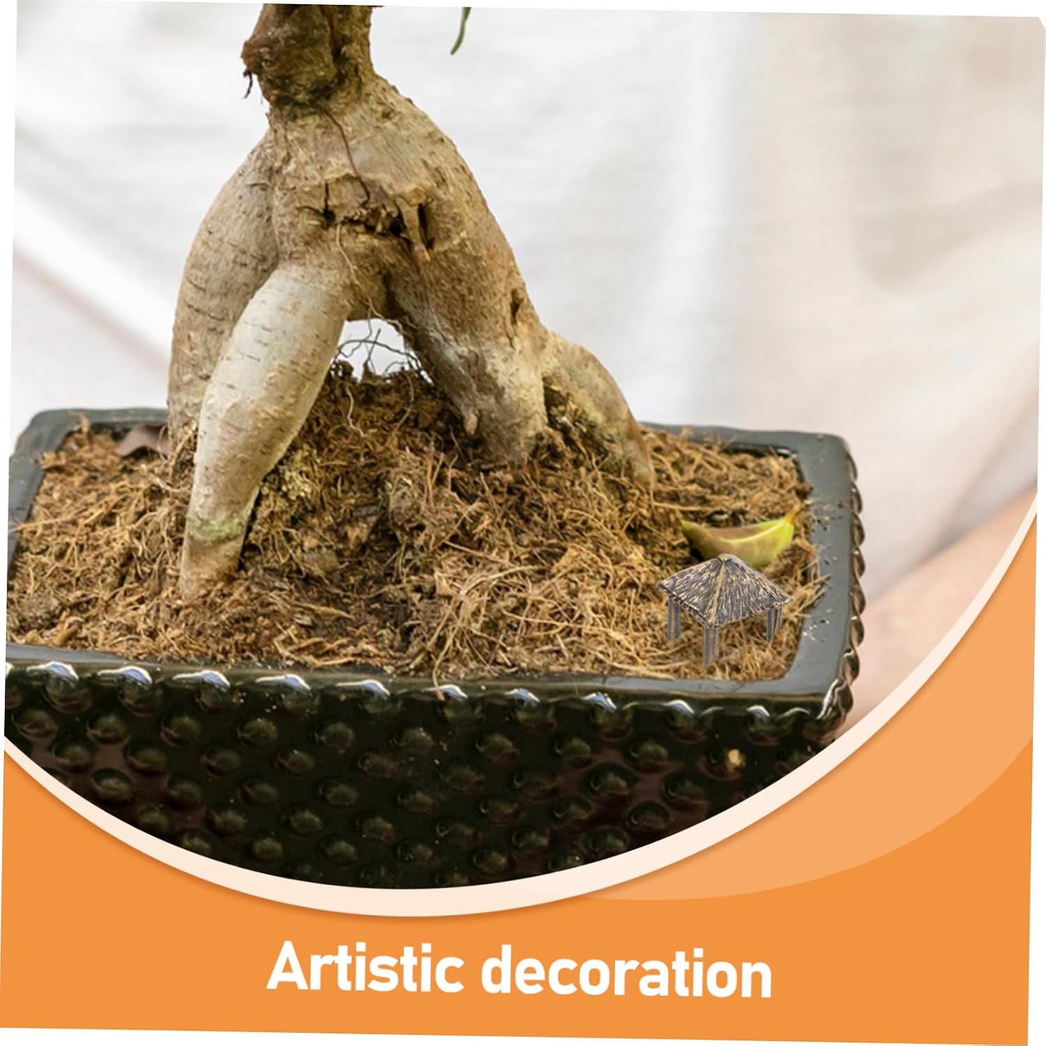 VICASKY Mini Pavilion Model Coffee Alloy Vintage Design for Micro Landscape