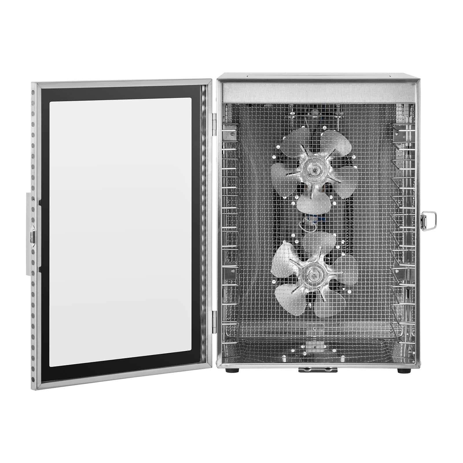 Royal Catering Déshydrateur Alimentaire Séchoir D Aliments D'Aliments De Nourriture RCDA-500/45S (800 W, 20-90 °C, 12 Étages, Minuterie 0,5-24 h, Inox)