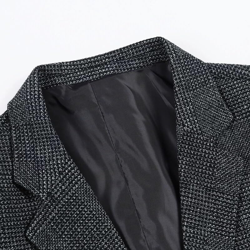 Men's Business Casual Blazer Trendy Two Button Sport Coat Spring Fall Middle Aged Suit Jacket3