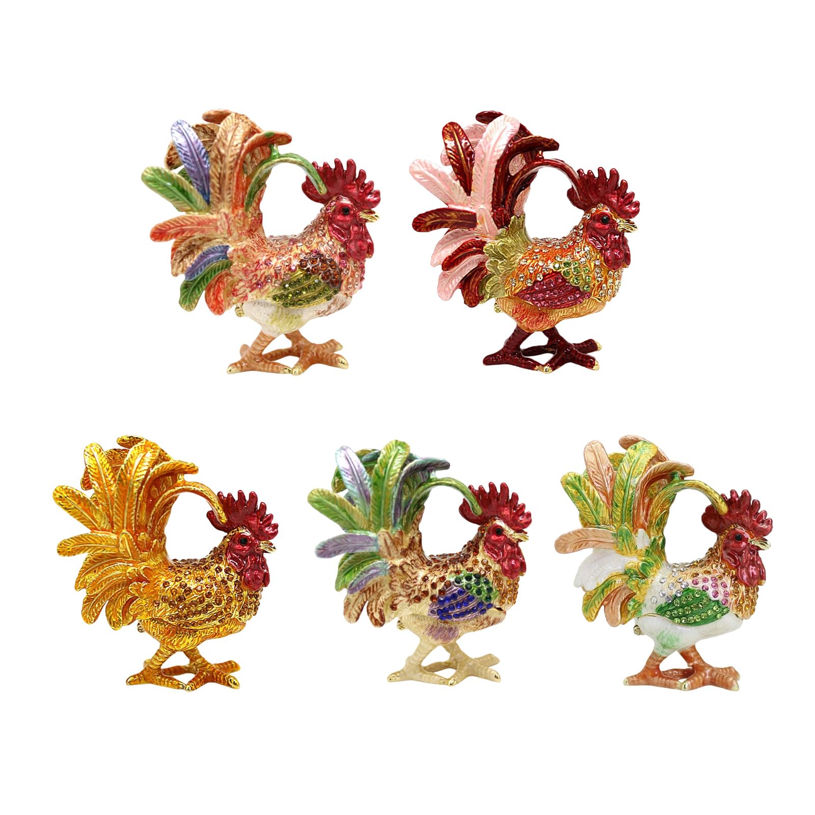 Portagioielli dal design unico con gallo per piccoli, Blue