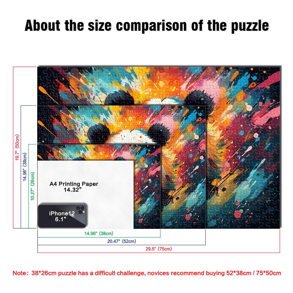 Puzzles pour Adultes 2000 pièces bébés Pandas Jeux éducatifs à Domicile Jouets de Bricolage Convient pour la décoration de Bureau 27,56 po x 39,37 po