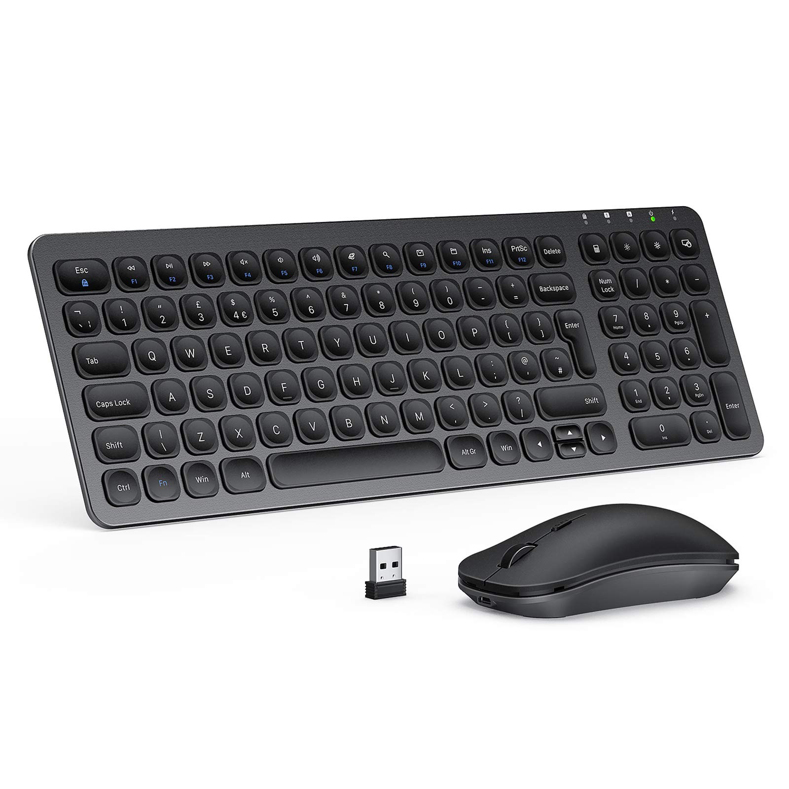 Buy Rechargeable Wireless Keyboard and Mouse Seenda 2.4G Ultra Slim