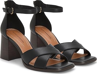 Amazon.com | Lucky Brand Women's Herrika Cross Band High Heel
