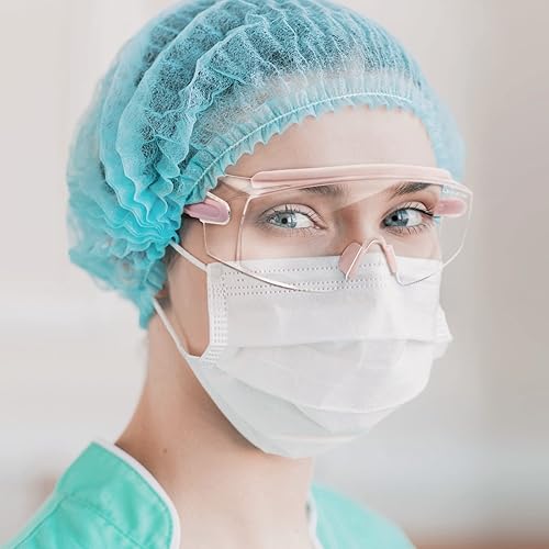 Miniatura 5 de UKNOW Gafas de seguridad sobre lentes, lente envolvente transparente antivaho ANSI Z87.1 estuche portátil para gafas de seguridad con clip para