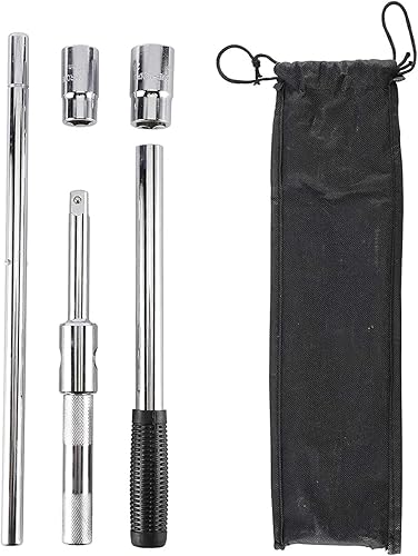 Miniatura 5 de Toolly Llave universal extendida de 23 pulgadas, juego de llaves de tuercas de hierro de 4 vías con bolsa de almacenamiento y enchufes estándar