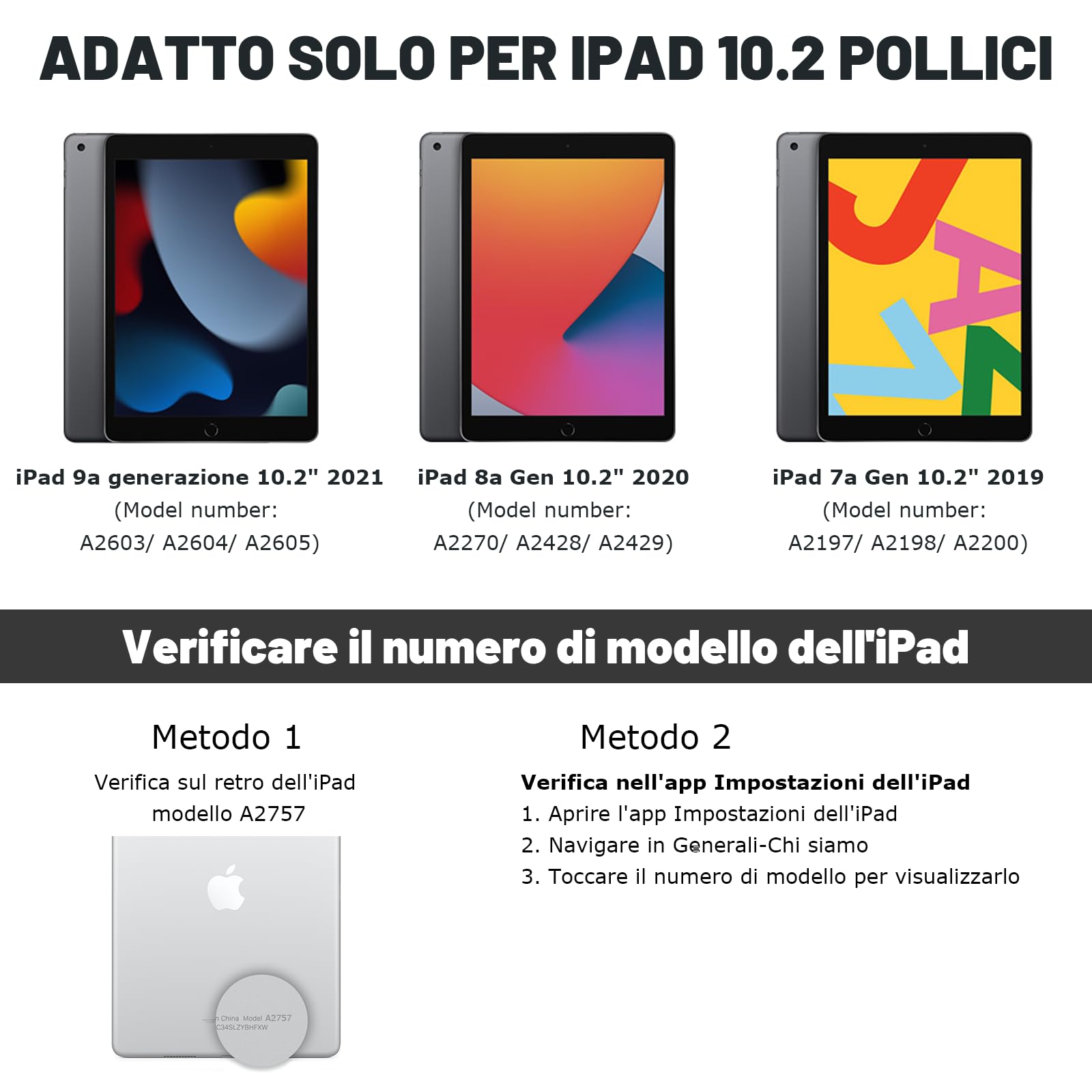 Custodia con Tastiera Touchpad per iPad 9a Gen 10.2" 2021,Tasti Multi-Touch e Retroilluminati,Ruotabile a 360° e Supporto per Matita,Custodia con Tastiera Trackpad per iPad 10.2 iPad 9a/8a/7a