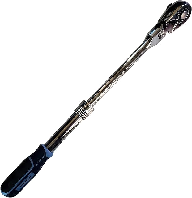 Toolzone 3/8" Drive Extending Flexi Head Ratchet Softgrip