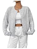 Women's Button Up Knit Cardigan Open Front Casual Dressy Fall Trendy 2025 Cute Long Sleeve Sweater