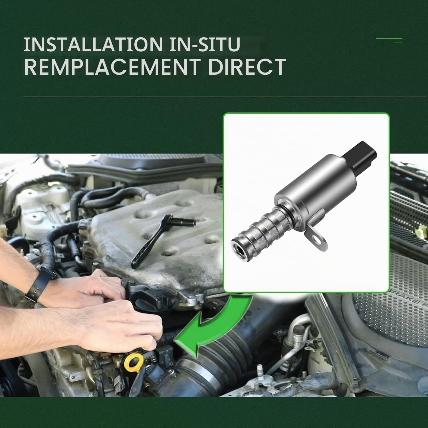 11368610388 Solénoïde de distribution à calage variable des soupapes du moteur VVT compatible avec C3 C4 207 307 208 308 408 508 2008 3008 DS3 DS4 1er F20 F21 3er F30 F80 3er F31 R56 R55 R60 R58 R61