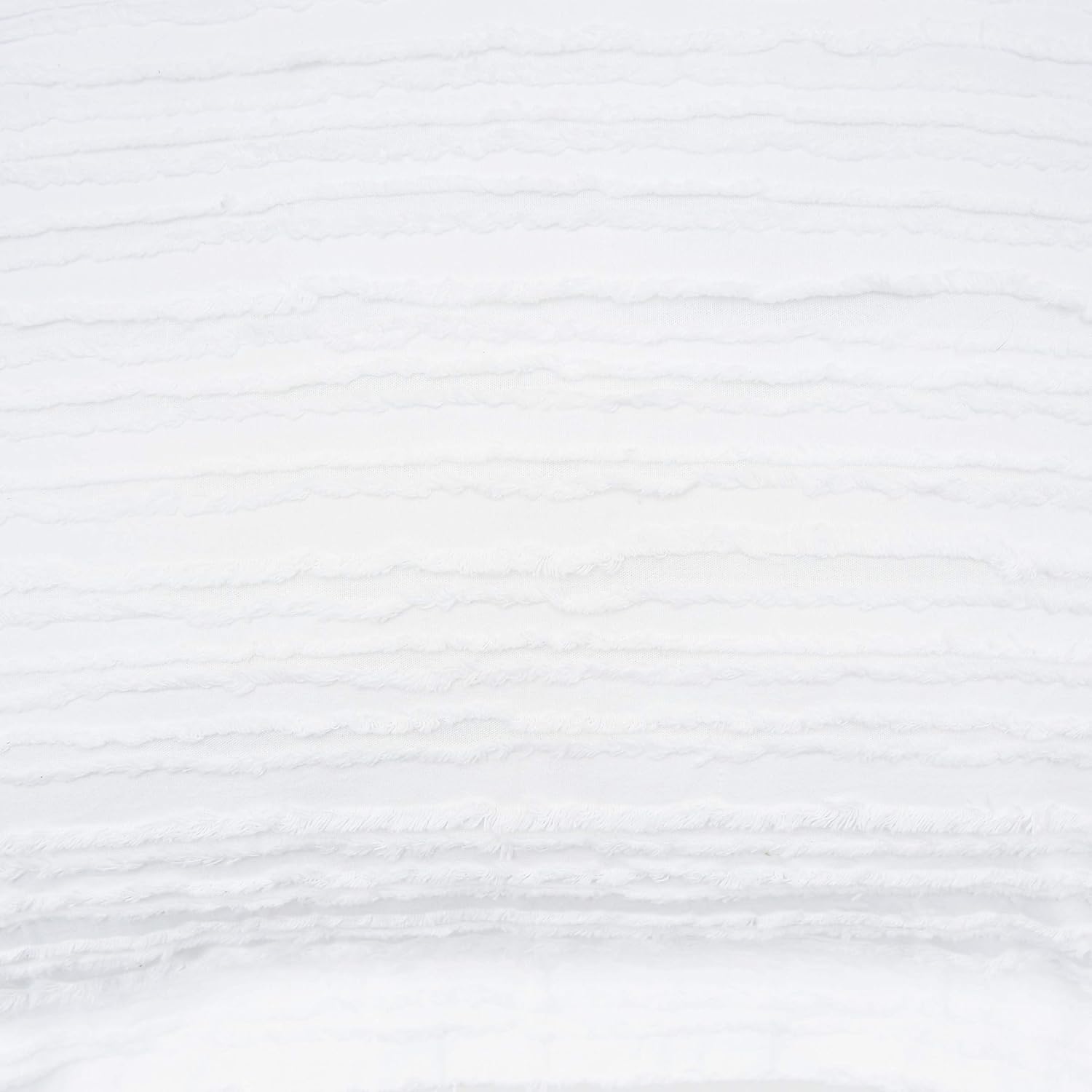 C&F Home Eyelashes White Comforter 5 Piece King Set 100% Cotton Lightweight Machine Washable Reversible Bedspread Coverlet King 5 Piece Set White